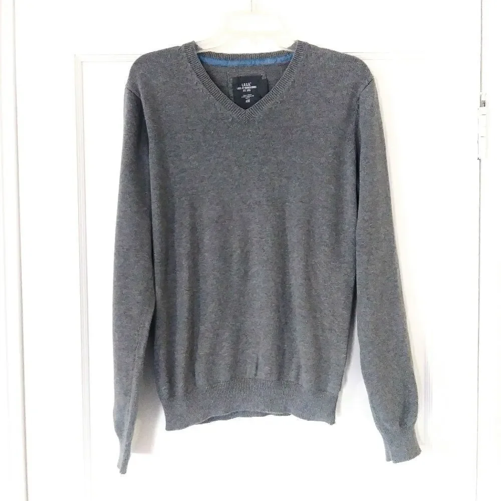 H&M Grey Vneck Sweater
